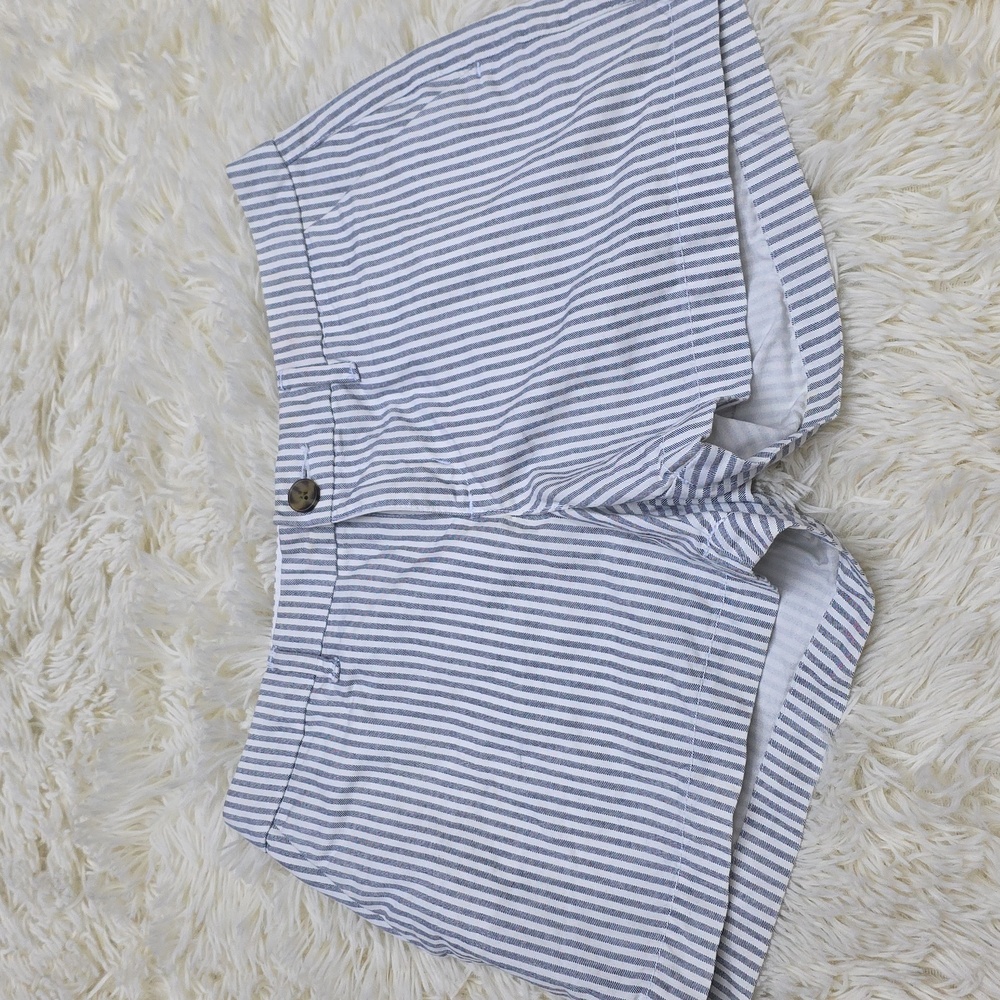 Old Navy Navy and White Striped Shorts